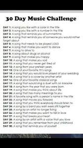 Maybe you would like to learn more about one of these? 30 Day Music Challenge Spotted This On Twitter So Time For By M Medium
