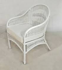 Antique ficks reed wicker armchair in fresh white paint has closely woven pattern, open lattice work under the arms. Seaside White Rattan Lounge Chair Accent Chair Armchair Easychair Ebay