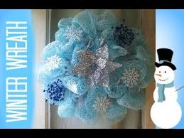 Deco mesh wreath pancake style everyday wreath blue an white | etsy. Winter Wonderland Deco Mesh Wreath Tutorial Easy Youtube