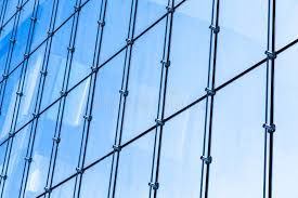 Glass wall stock photo. Image of detail, clouds, office ...