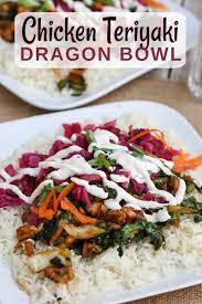 Try out this tasty teriyaki chicken bowl as a simple lunch or dinner idea! Chicken Teriyaki Dragon Bowl