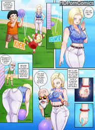 Android 18 x Master Roshi comic porn 