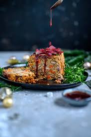 Linsenbraten Mit Gluhwein Zwiebelsauce Ein Vegetarisches Weihnachtsessen Rezept Vegetarisches Weihnachtsessen Zwiebelsauce Weihnachtsessen