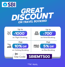 This makemytrip promo code is what you need to claim 7% off domestic hotels. State Bank Offer On Domestic Flights At Easemytrip Com
