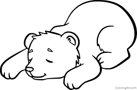 We had snow here in edinburgh! Little Bear Sleeping Coloring Page Coloringall