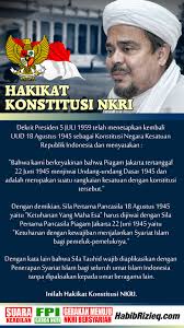 Sebagai suatu kondisi, ketahanan nasional. Habibrizieq Com Website Imam Besar Fpi Hakikat Konstitusi Nkri