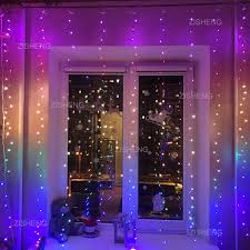 3x2 8m Rainbow Colorful Leds Curtain String Light Led Christmas Garland Party Patio Window Decor Fairy Lights Xmas Wedding Light Led String Aliexpress Wooden cottage fairy lights warm yellow light each cottage includes a bunch of strip led lights