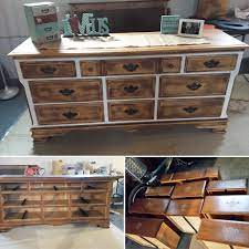Refurbished Dresser Distressed Wood And Annie Sloan Chalk Paint Distressed Wood Furniture Destressed Furniture Painting Wood Furniture