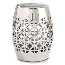 Their collection of recycled wood garden stool offers three beautiful styles that will add character to any patio or garden, whether in the. Geometric Silver Garden Stool