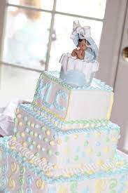 3 Tier Square Boy Baby Shower Cake Baby Shower Cakes For Boys Baby Shower Cakes Shower Cakes