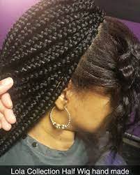 What Box Braid Half Wig Handmade By Stylesbykeys Braided Hairstyles Half Wigs Hair