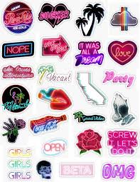 Neon Sticker Pack Sticker By Lauren53103 Iphone Case Stickers Hydroflask Stickers Print Stickers
