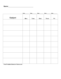 Blank Behavior Charts For September In 2020 Reward Chart Template Free Printable Behavior Chart Behaviour Chart