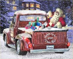 Hot Art Hot Rod Art And Hotrod Artwork By Rat Rod Studios Examples Of Christmas Paintings Christmas Car Christmas Scenery