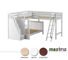 Loft beds with stairs, slides, desks, bunk beds, low loft beds, twin, full size or queen loft beds. Corner Lofts Bunks The Bedroom Connection
