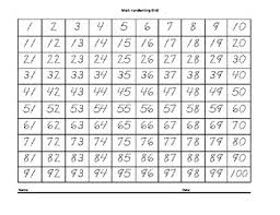 100 charts dot number tracing plus more