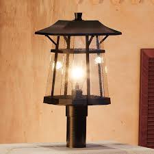 Uhp1073 Rustic Outdoor Post Pier Light 13 375 H X 8 5 W Coffee Bronz