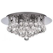 This round crystal flushmount is the perfect light to accent your home and brighten up your space in a luxurious fashion! Modern Crystal Flush Ceiling Light With Round Crystal Droppers