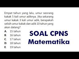 Check spelling or type a new query. Hots Selisih Umur Sekian Tahun Yang Akan Datang Soal Cpns Matematika Youtube