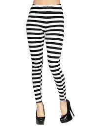 Black And White Striped Tights Outfit Classic Black And White Striped Leggings Thefashiontamer Com Black And White Leggings Black And White Pants Striped Leggings