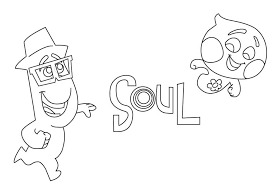Download this adorable dog printable to delight your child. Joe Gardner And 22 From Soul Coloring Page Free Printable Coloring Pages For Kids