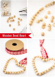 Wooden Bead Heart By Craft Creativity Hjartpyssel Hantverksideer Diy Jul