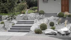 Escalier D Entree Paysager Avec Integration D Une Fontaine Entree De Maison Exterieur Deco Petit Jardin Amenagement Exterieur