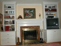 Hum Shows Mantel Going From One Shelf To The Other But Do We Like It Fireplace Seating Fireplace Bookshelves Fireplace Design