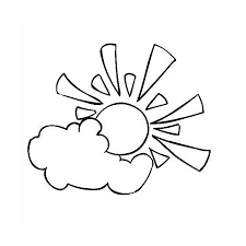Sun and cloud coloring page to color, print or download. Sun And Cloud Nature Printable Coloring Pages