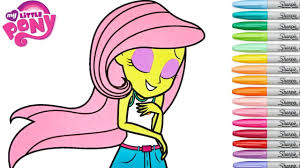 My little pony cartoon series revolves around colorful ponies with a unique symbol on their flanks. My Little Pony Coloring Book Fluttershy Equestria Girls Mlp Mlpeg Eqg Colouring Pages Rainbow Splash Youtube