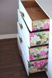 10 Creative Ways To Use Wallpaper At Home In Love Furniture Diy Diy Home Decor Wallpaper Dresser