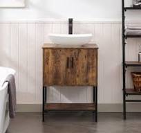 Amazon.com: UEV Rustic Brown 24" Bathroom Vanity with Sink ...