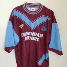 Got 2 sherringham shirts 1 worn and 1 unworn with his name misspelt on the back lol. This West Ham Shirt Is One Of The Greatest In Premier League History Football Shirt Collective Ham Shirt Football Shirts Shirts