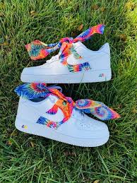 Black Air Force 1 With Blue Bandana Tie Dye Bandana Air Force 1 The Custom Movement In 2020 White Nike Shoes Personalized Shoes Swag Shoes