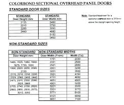 garage door size chart mybalance me