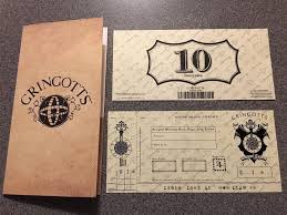 New Wizarding World Of Harry Potter Diagon Alley Gringotts Bank Note 10 In Collectibl Wizarding World Of Harry Potter Harry Potter Diagon Alley Wizarding World