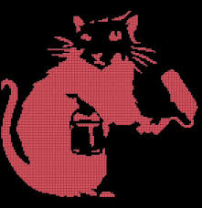Modern cross stitch kits and patterns by the best contemporary designers, including satsuma street, red gate stitchery, tiny moderninst, gera, and more. Banksy Counted Cross Stitch Pattern Modern And Similar Items