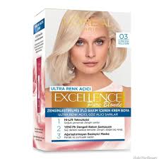 Loreal Paris Excellence Pure Blonde Sac Boyasi 03 Ultra Acik Kullu Sari