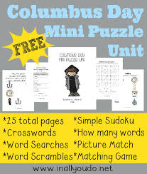 You might want to bookmark this page. Columbus Day Mini Puzzle Unit In All You Do