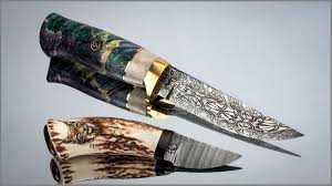 Cc Scrimshaw Gallery Bijoux En Bois De Cerf Couteau Daniel