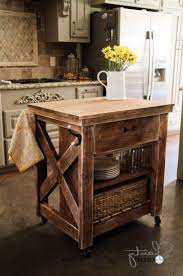 Simple Rollable Kitchen Island Kitchen Island Decor Rustic Kitchen Island Diy Kitchen Island