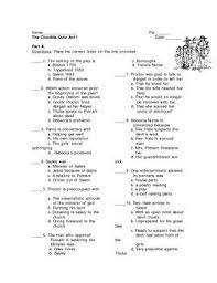 The Crucible Quiz Act I Arthur Miller Salem Witches Essay Prompts Essay Questions Crucible