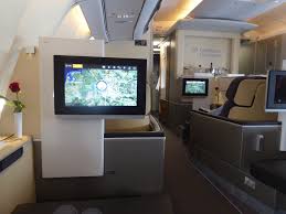 Lufthansa Airbus A340 600 D Aihl Saarbrucken Muc Sfo First Class Cabin Airbus Cabin Commercial Aircraft