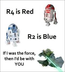R4 Is Red R2 Is Blue If I Was The Force I D Be With You Star Wars Love Star Wars Valentines Star Wars Fans