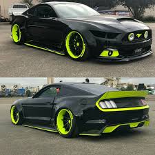 Black And Neon Green Rims Pin By Chad Fossum On Stang Car Wheels Custom Cars Mustang