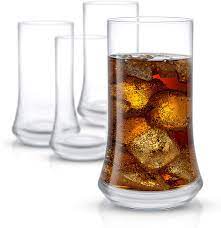 35 453 drinking glasses stock video clips in 4k and hd for creative projects. Amazon Com Joyjolt Cosmos Highball Glasses Pack Of 4 Tall Glass 18 5 Oz Large Drinking Glass Set Non Lead Crystal Tall Glasses For Water Juice Beer And Cocktails Premium