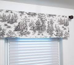 Black And White Striped Valance Curtains Black White Toile Rod Pocket Curtain Valance By Oldstation Country Kitchen Curtains Rod Pocket Curtains Curtains