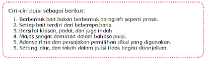 Dalam satu bait puisi terdiri atas berapa. Ciri Ciri Puisi Halaman 5 Belajar Kurikulum 2013
