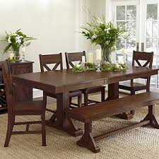 Mahogany Verona Trestle Table Rustic Dining Room Dining Room Furniture Sets Dining Room Table