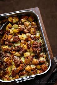 Agneau Et Pommes De Terre Au Four Comme En Italie Un Dejeuner De Soleil Recette Recette Recettes De Cuisine Cuisine Italienne